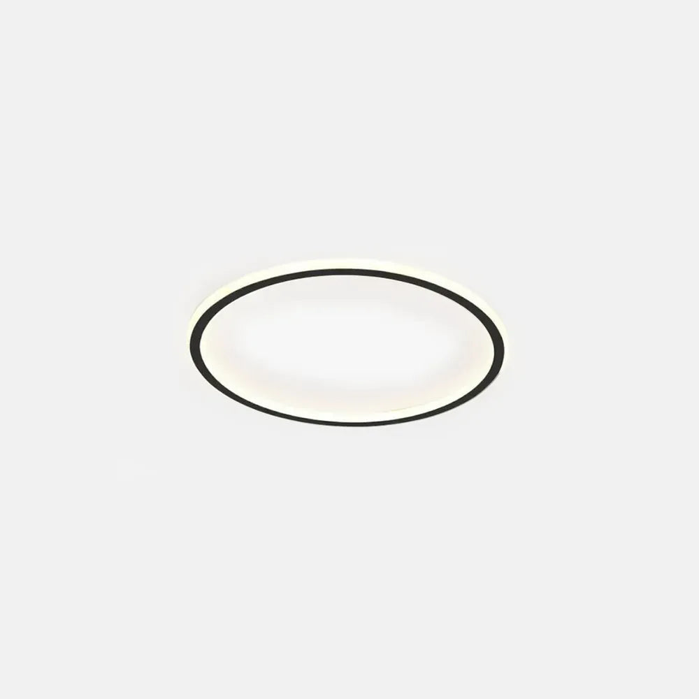 Embrace Modern Dimmable Round Ceiling Light – Black&White Metal for Living Room