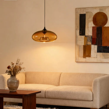 Modern Glass Pendant Light – Bread-Shaped
