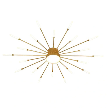 Nebula Modern Firework Ceiling Light – Gold/Black for Bedroom Dining Room Living Room
