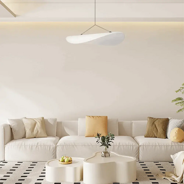 Art Deco White Pendant Light