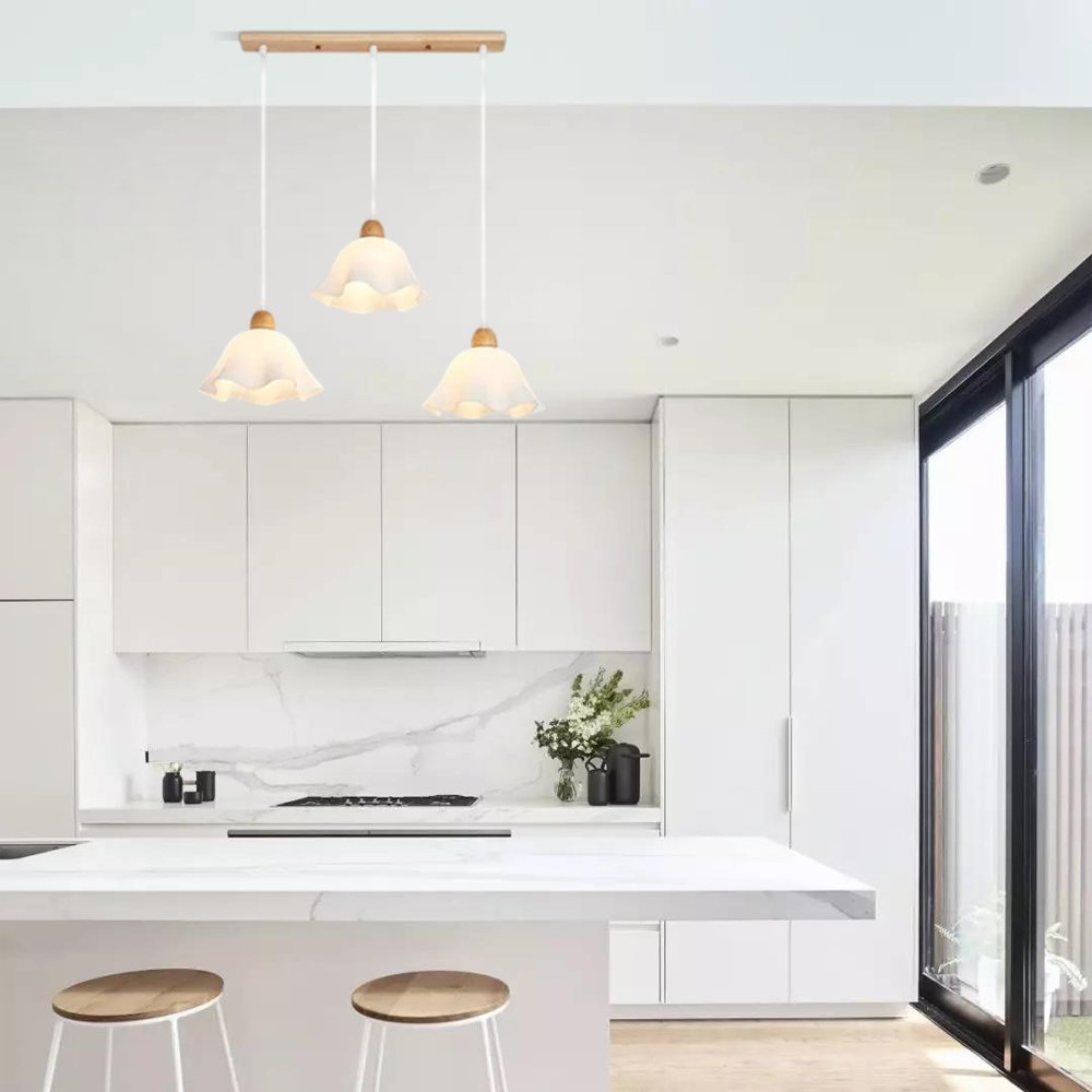Nordic Pendant Light Flower Kitchen Island 3 Head
