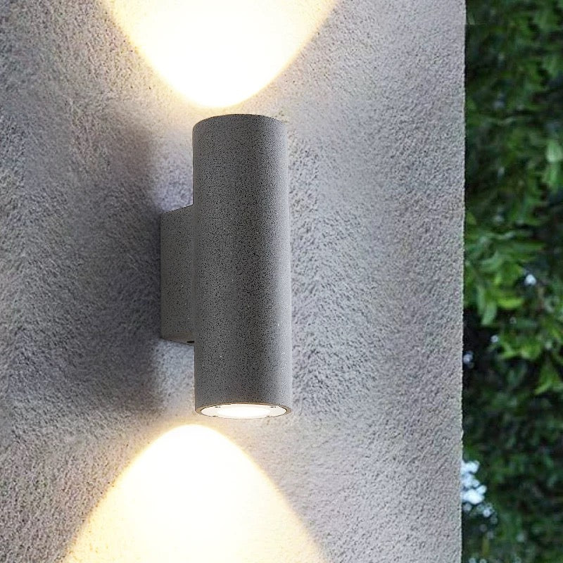 Modern_Black_Outdoor_Wall_Lamp_Cement_Cylindrical