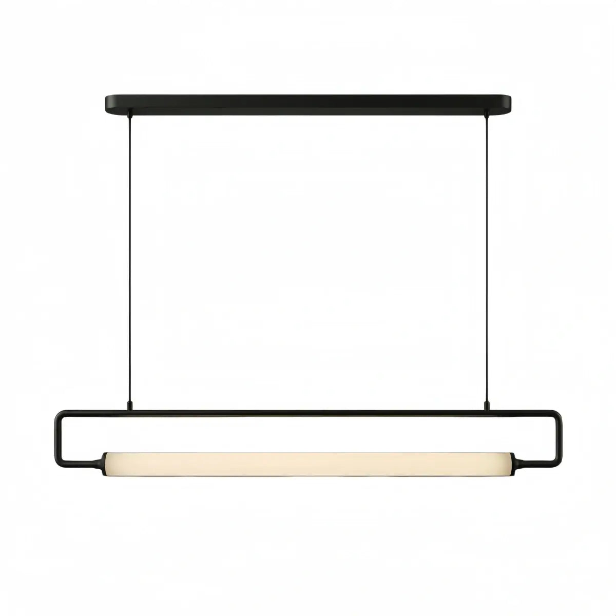 Lámpara colgante rectangular minimalista Arcato - Metal y acrílico para cocina