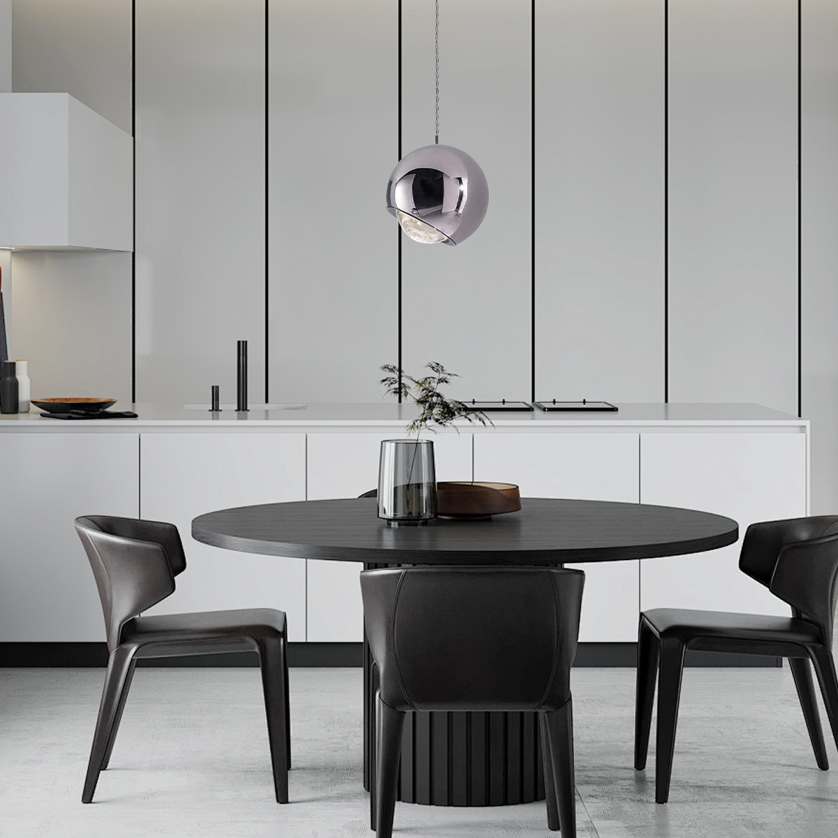 Excelis Modern Ball Pendant Light – Gold/Silver Metal/Acrylic for Bedroom/Dining Room