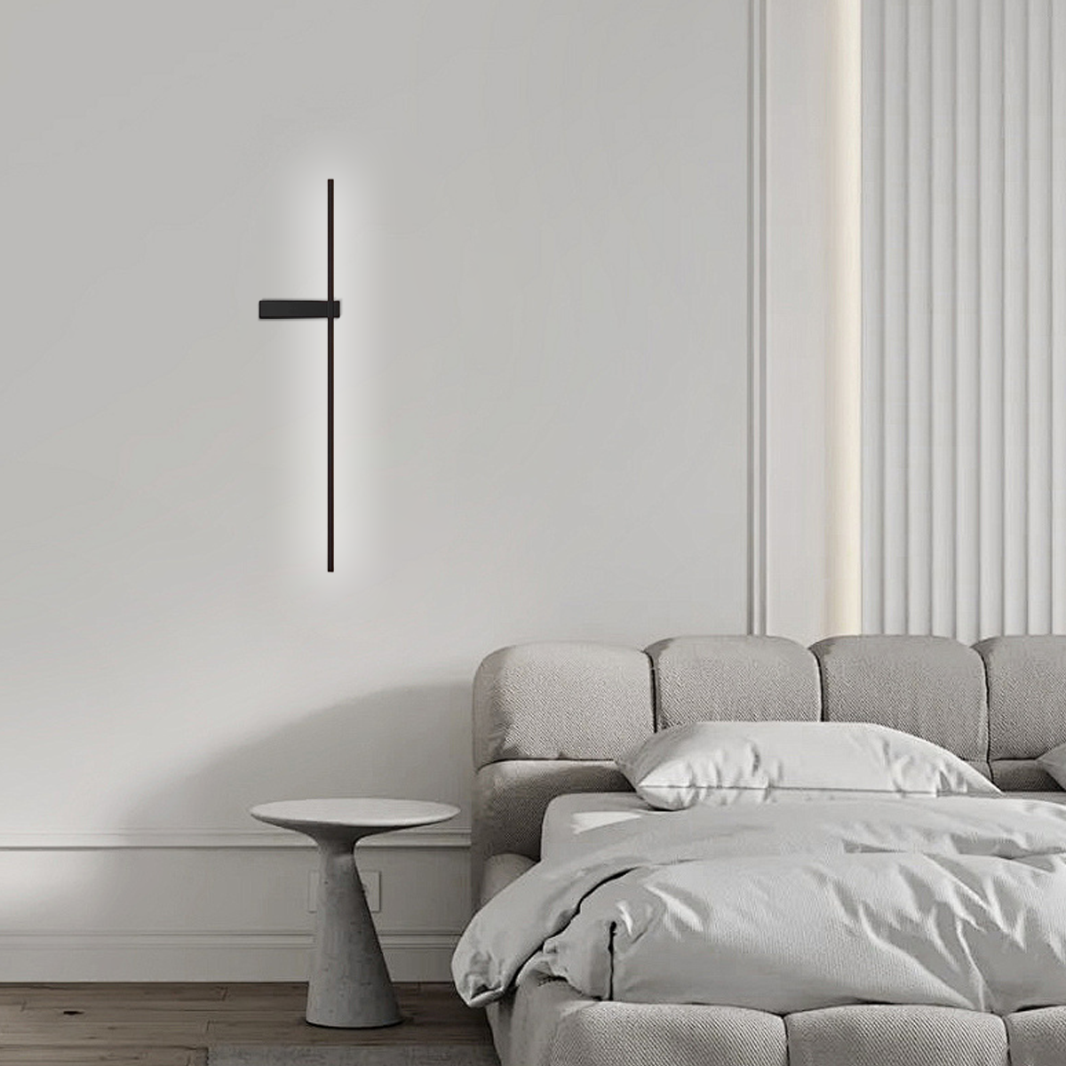 Arcato Minimalist Linear LED Wall Lamp – Black/White/ Red for Living Room