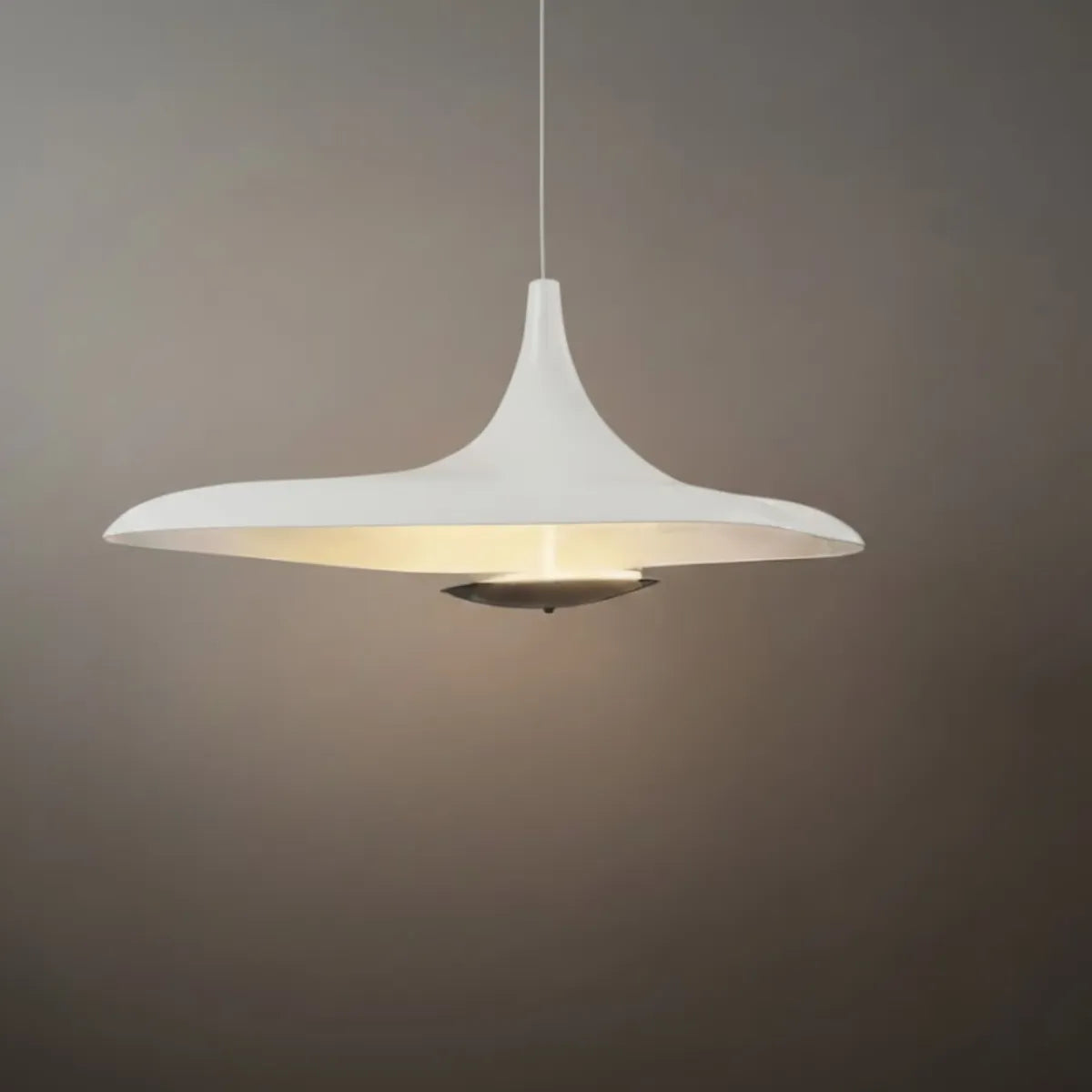 Pendant Light – White/ Black Resin/Metal Living/Dining Room