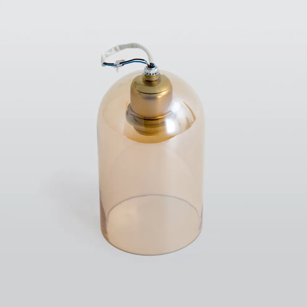 Modern Semi-Flush Ceiling Light Gold