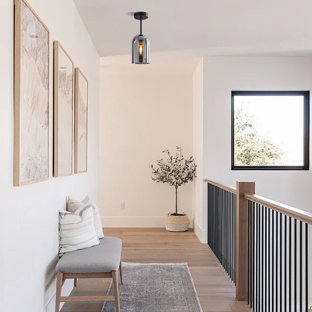 Modern Semi-Flush Ceiling Light for Hallway