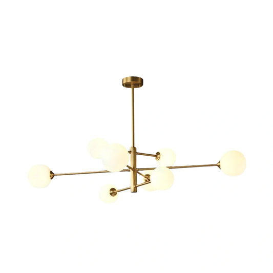 Nebula Moderner Kronleuchter - Schwarz/Kupferfarbenes Metall/Glas für das Esszimmer