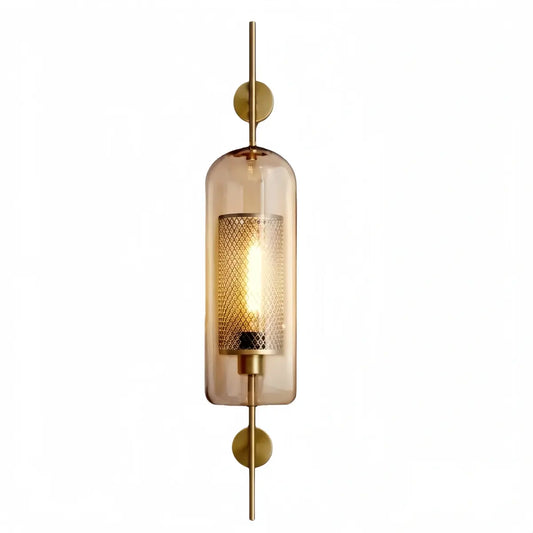 Vetro Royal Glass/Copper Wall Lamp