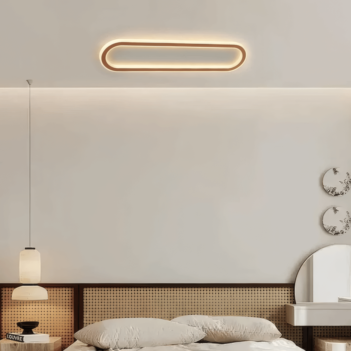 Minimalist Rose Gold Ceiling Light Bedroom