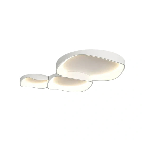 Crema Modern White LED Flush Mount Ceiling Light – Metal /Acrylic for Living Room