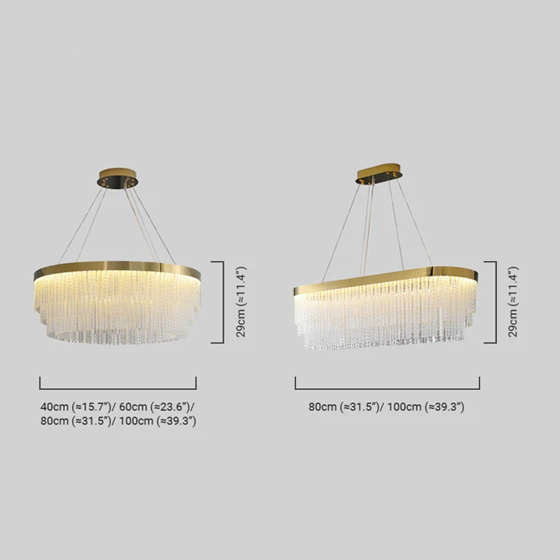Excelis Royal Crystal Pendant Light -Bedroom/Dining room