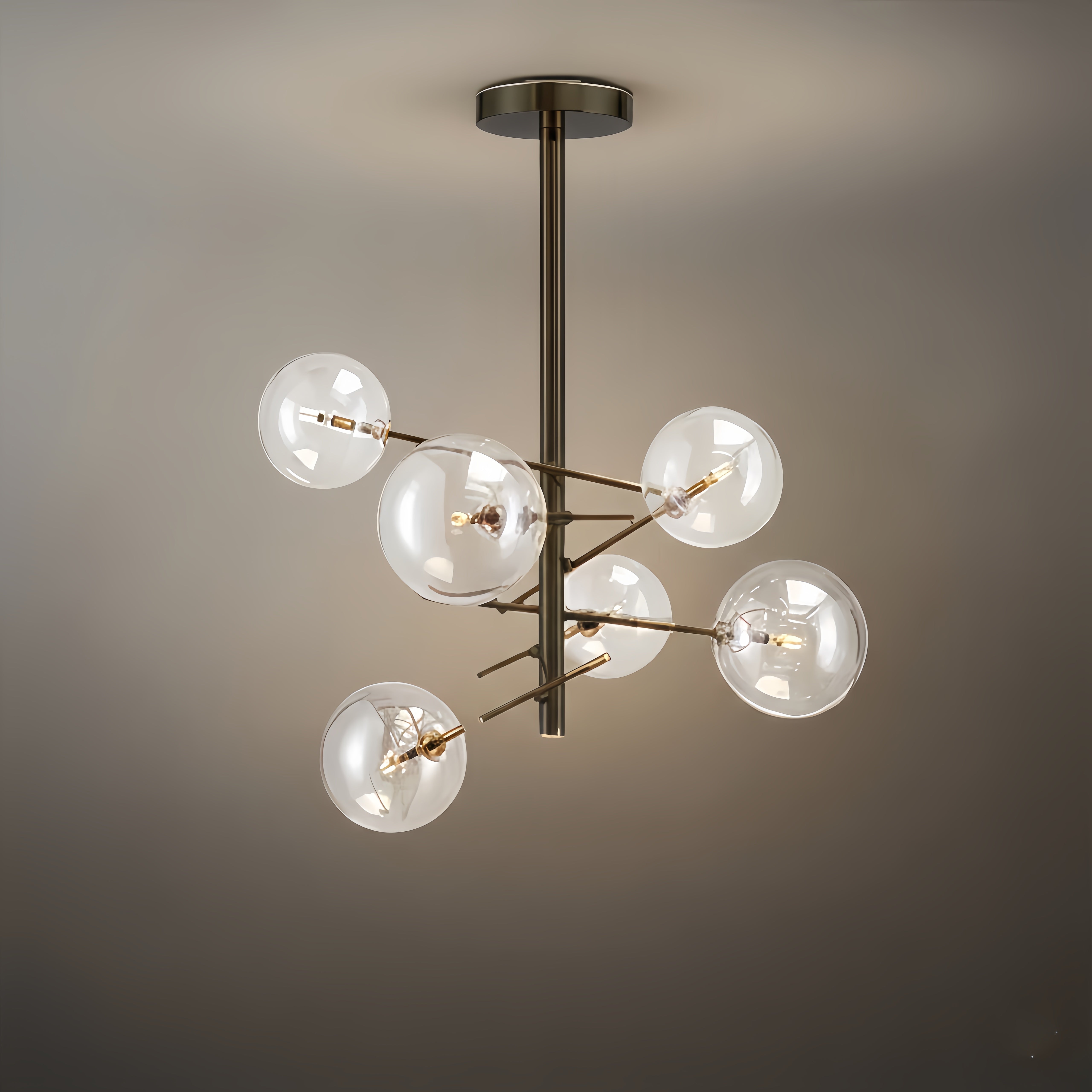 Chandelier – Luxury Black/Gold Metal for Dining Room