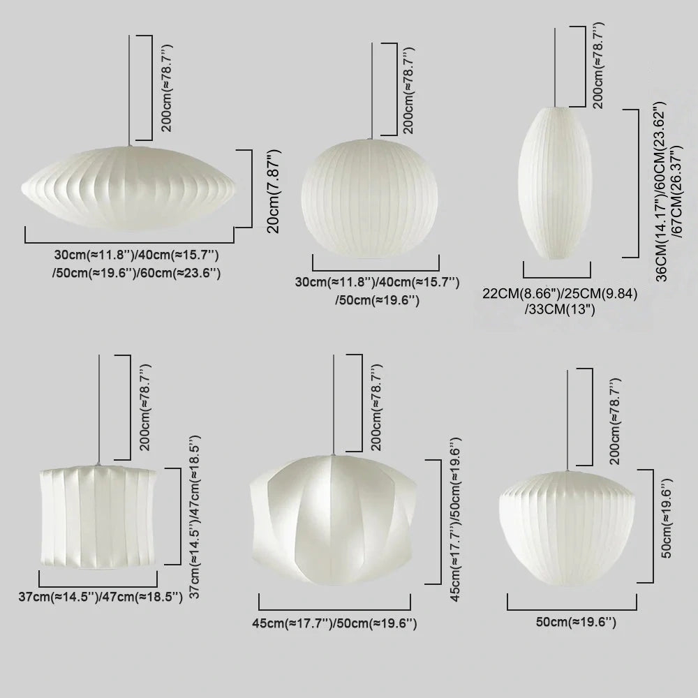 Lámpara colgante rústica Zenno de color blanco - Estructura metálica con pantalla de seda sintética
