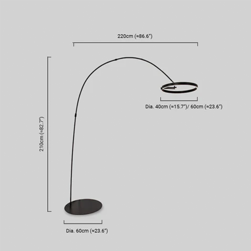 Minimalist Black Floor Lamp Size