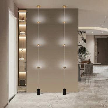 Minimalist Linear Floor Lamp Entrance Area