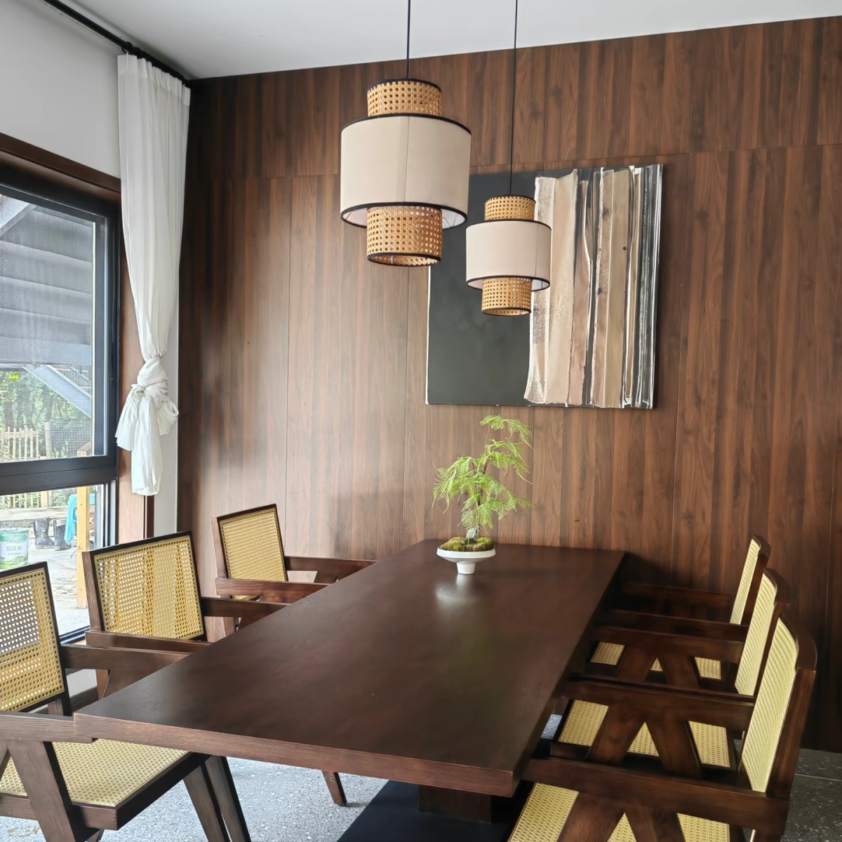 Farmhouse Pendant Light - Fabric