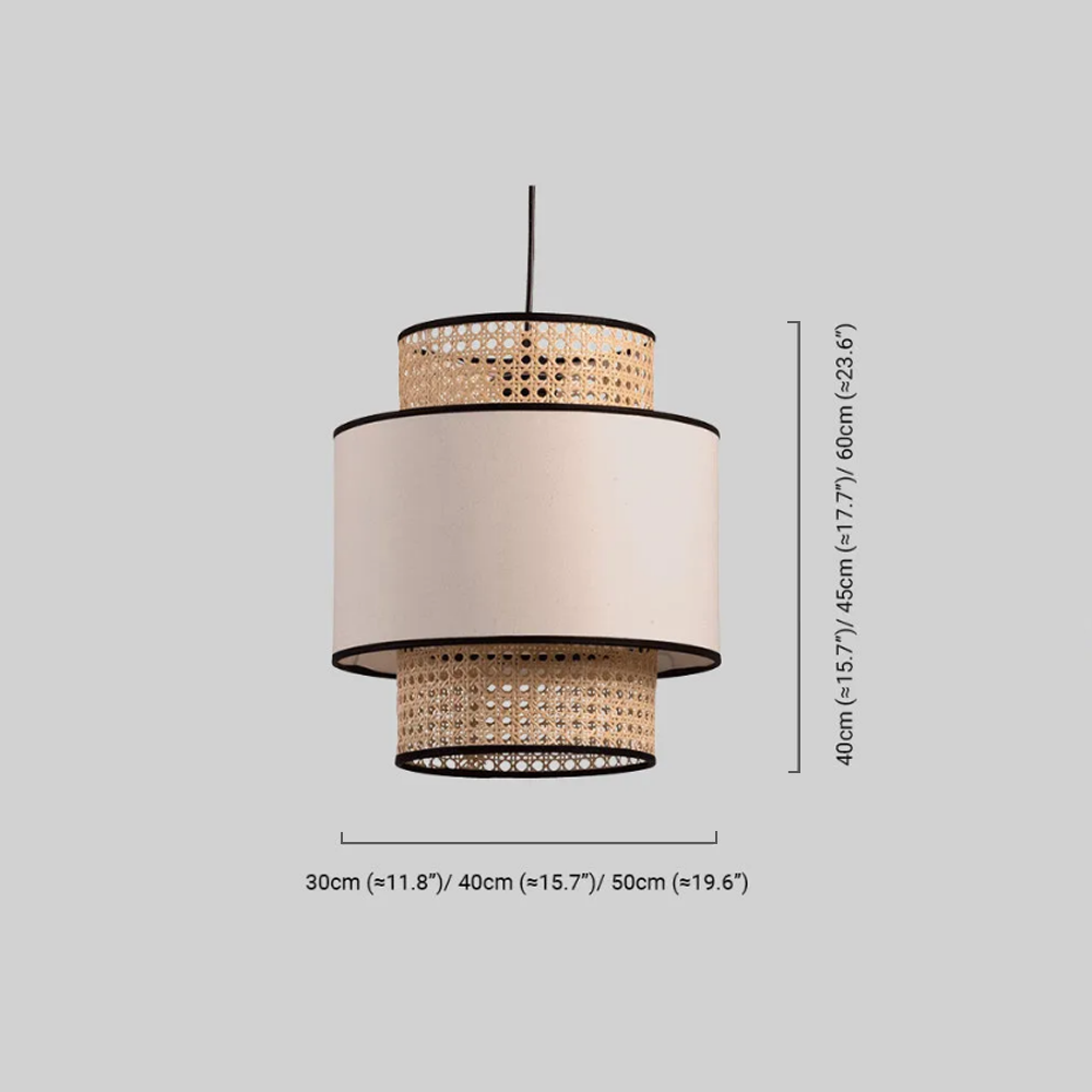 Farmhouse Pendant Light - Fabric