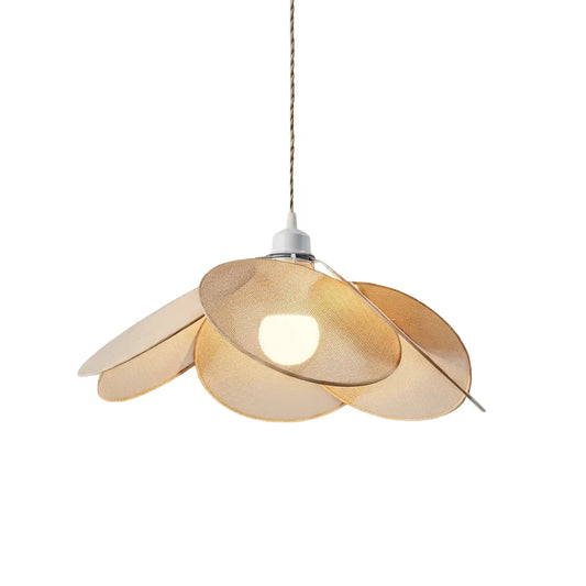 Zenno Farmhouse Metal & Fabric Pendant Light