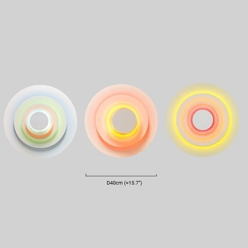 Morandi Metal Wall Lamp - Blue/Pink/Yellow Round Design
