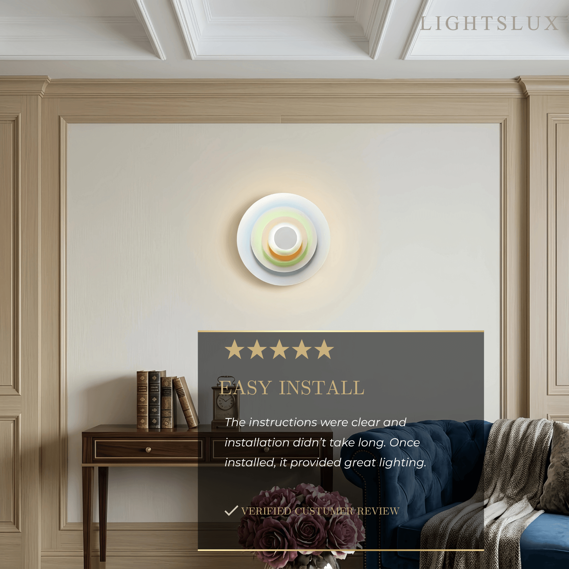 Morandia Morandi Metal Wall Lamp - Blue/Pink/Yellow Round Design for Living Room