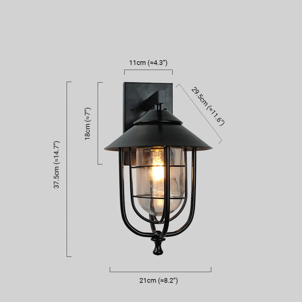 Industrial Outdoor Wall Lamp with Suitable Size