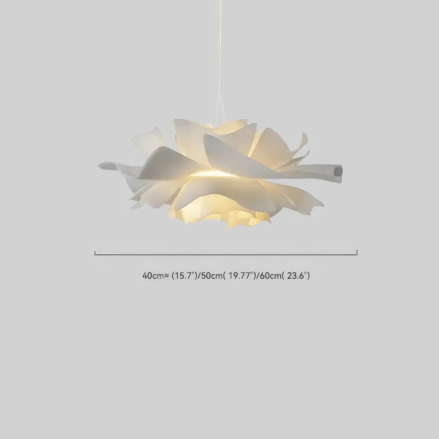 Modern Flower-Shaped Pendant Light Dimension