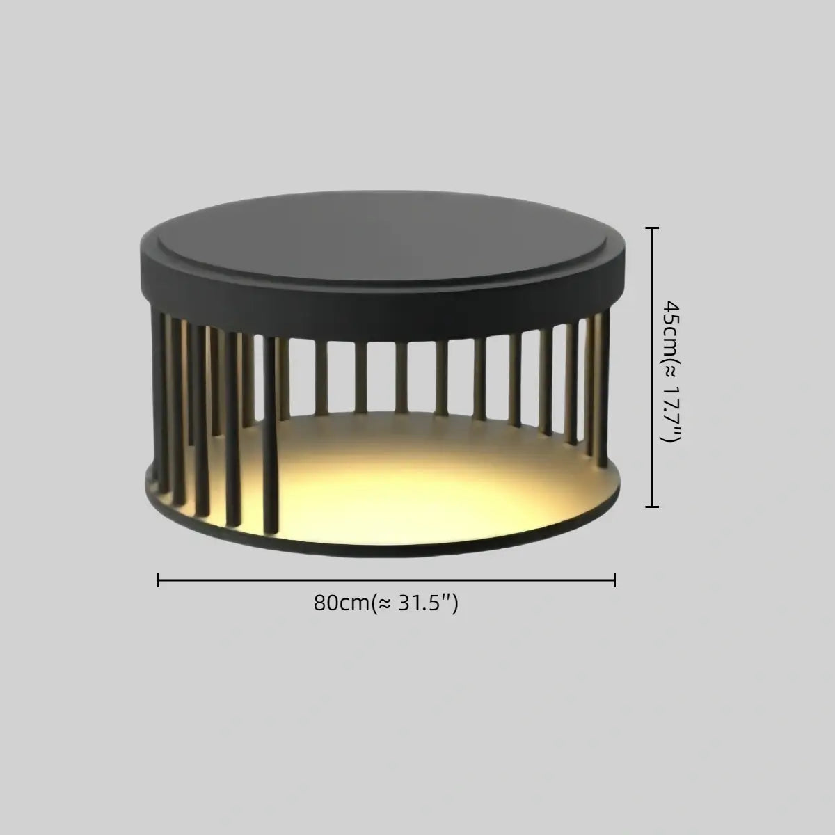 Solara Minimalist Stainless Steel Outdoor Floor Lamp -- Black for Courtyard & Garden Size