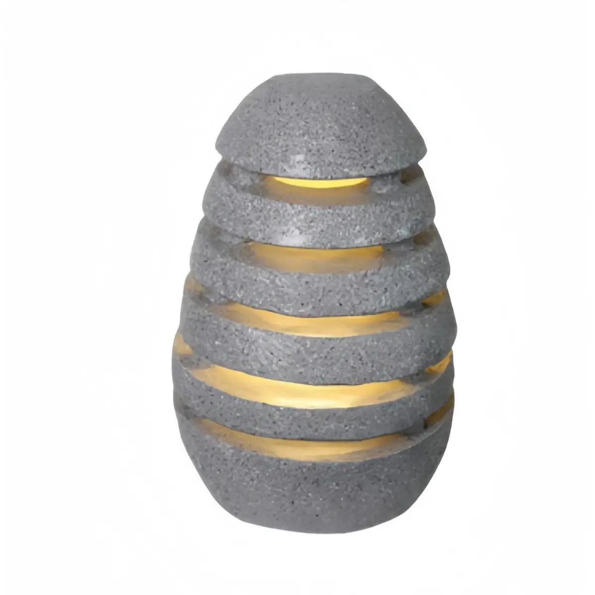 Solara Natural Floor Lamp--Resin Stone-gray for Outdoor Lawn