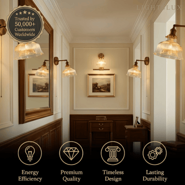 Vetro Vintage Brass Wall Lamp