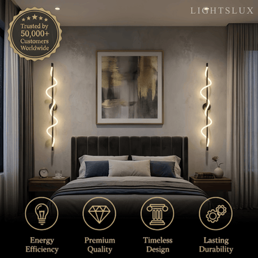 Minimalist Wall Lamp — Rope & Brass with Dimmable Function for Bedroom Living Room