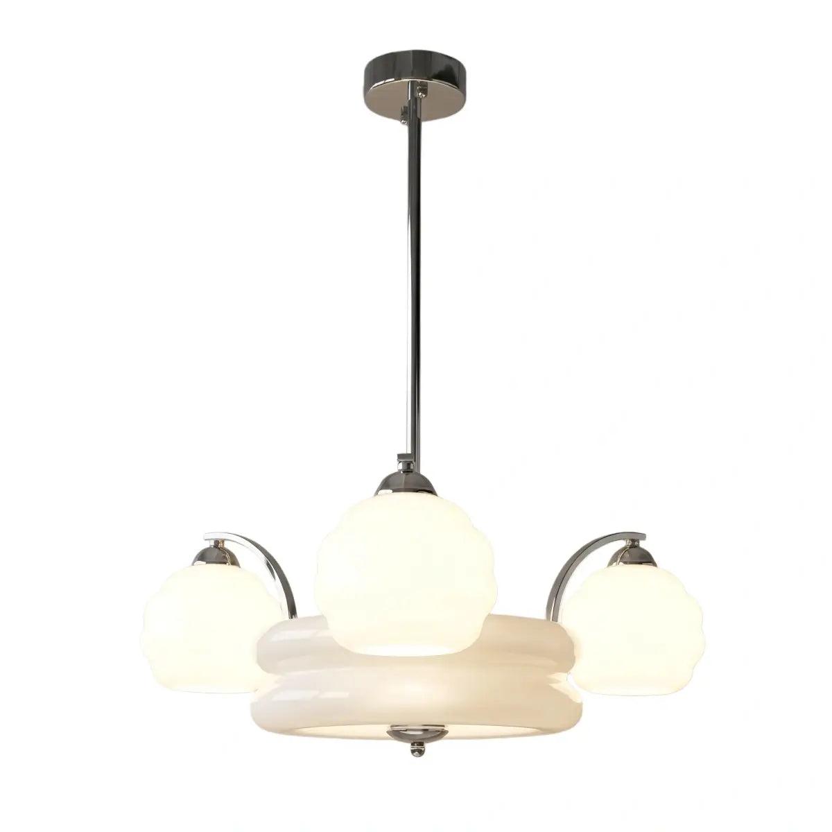 Art Deco Vintage Glass Chandelier