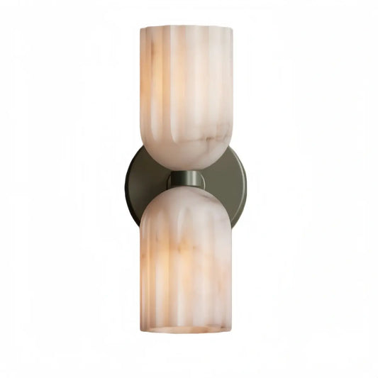 Minimalist Wall Lamp — Brass & Alabaster