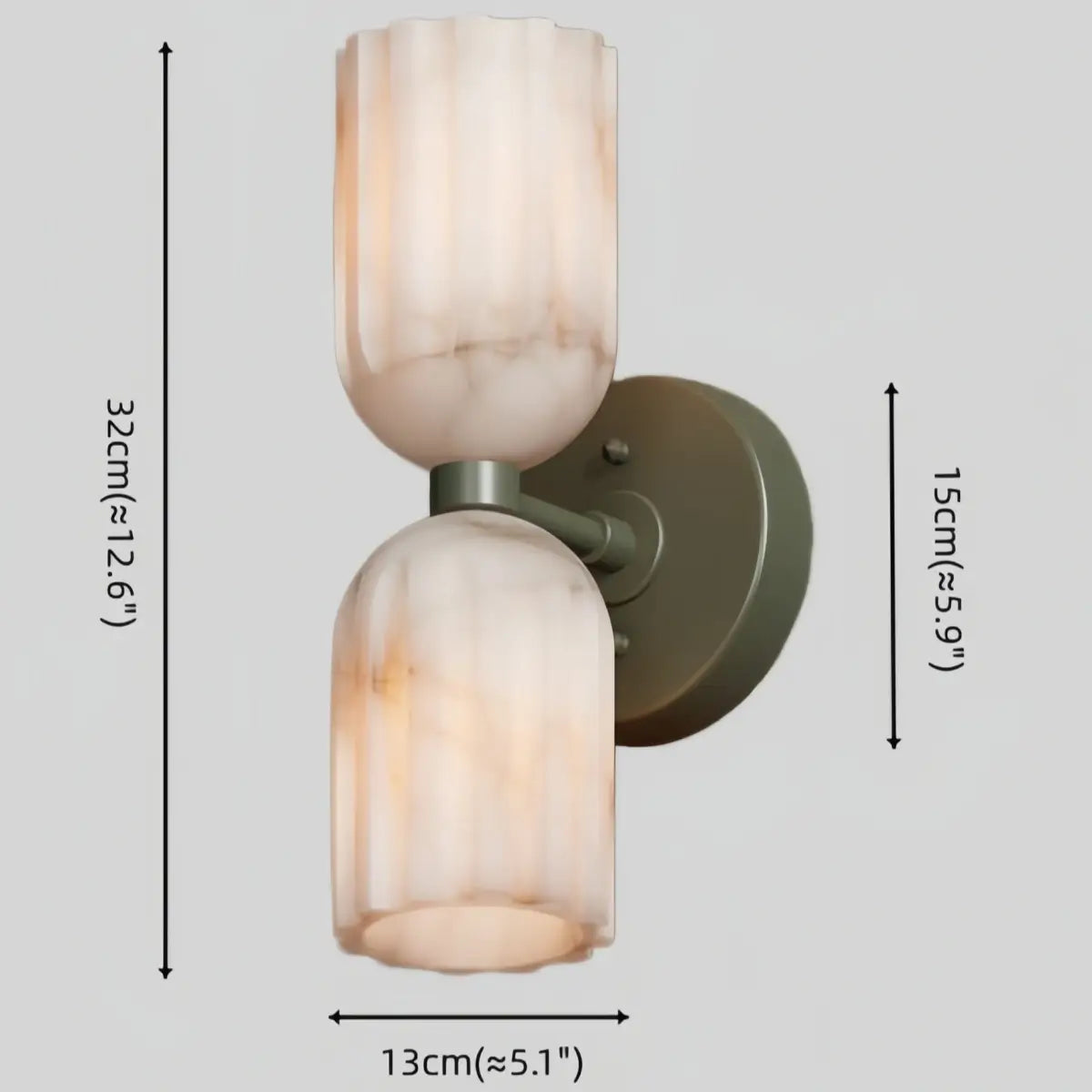 Minimalist Wall Lamp — Brass & Alabaster