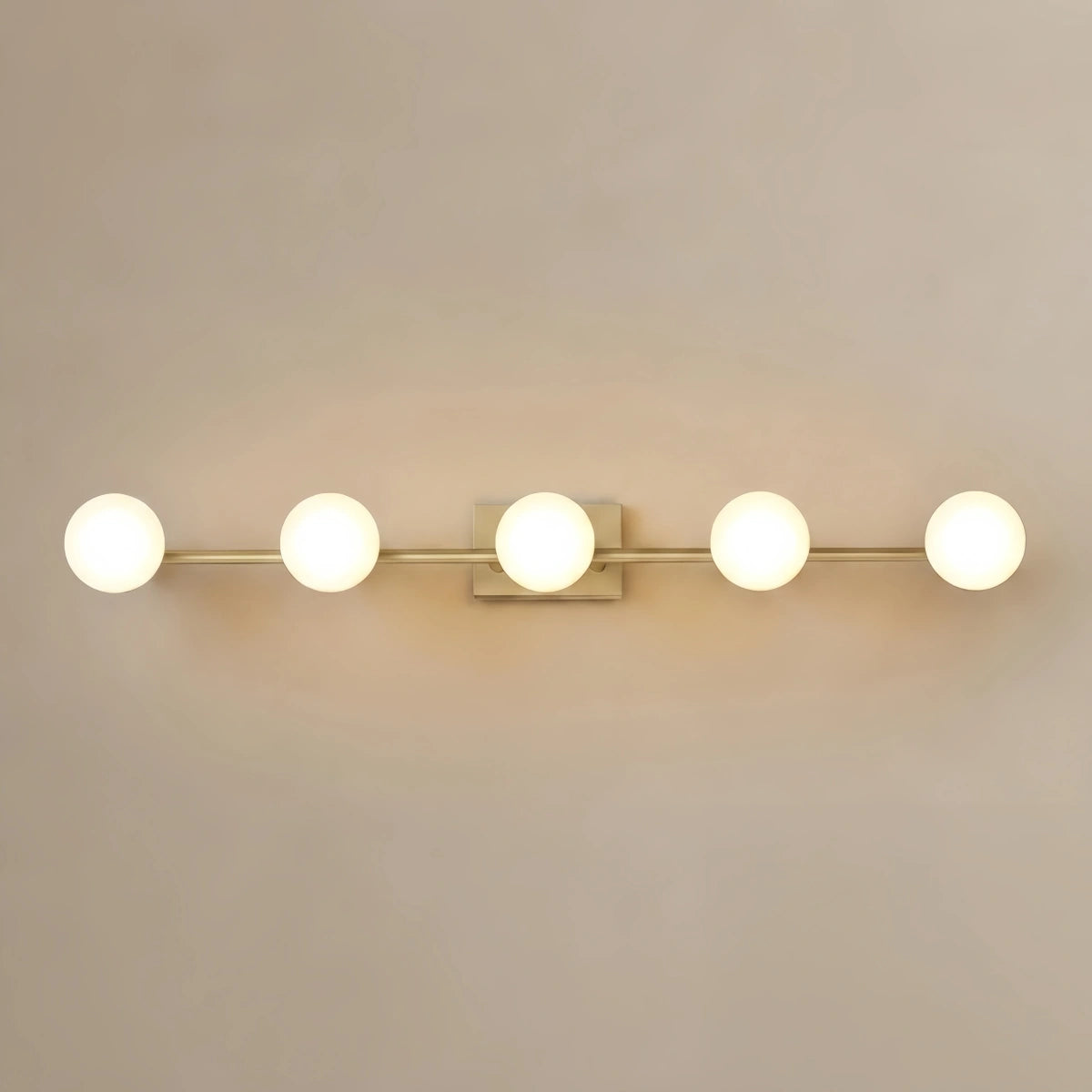 Velora Modern Nordic Wall Lamp — Brass & Glass Milky White for Bathroom
