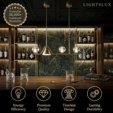Modern Nordic Pendant Light — Brass & Glass Gold White