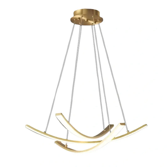 Modern Minimalist Chandelier — Brass Gold