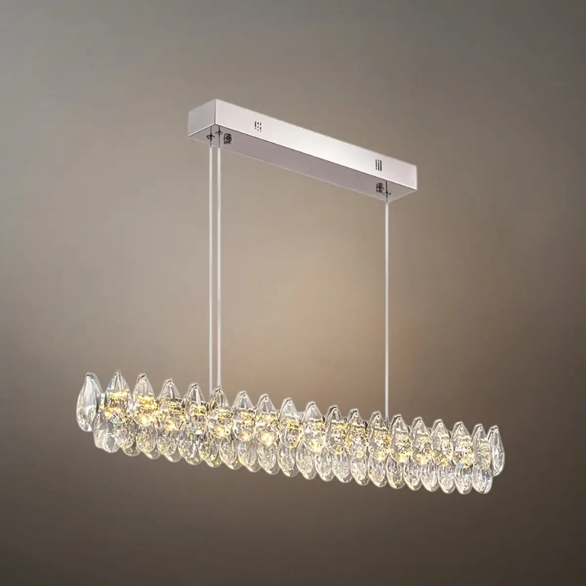 Modern Luxury Pendant Light — Carbon Steel & K9 Crystal Clear