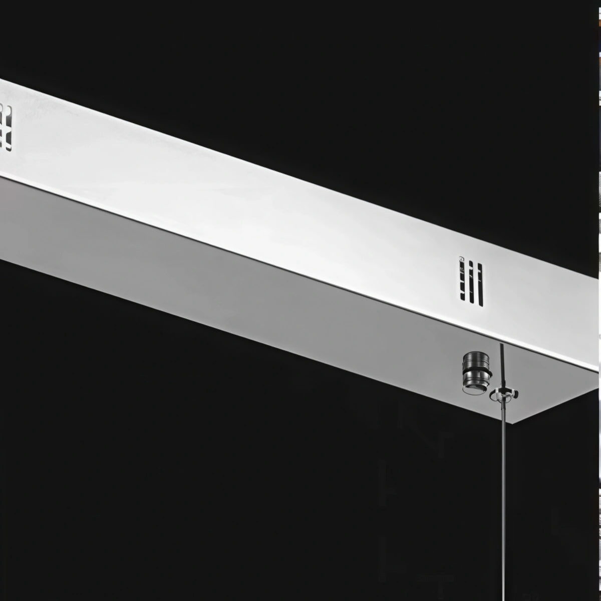 Lámpara Colgante de Lujo Moderna Excelis — Acero al Carbono y Cristal K9 Transparente para Comedor