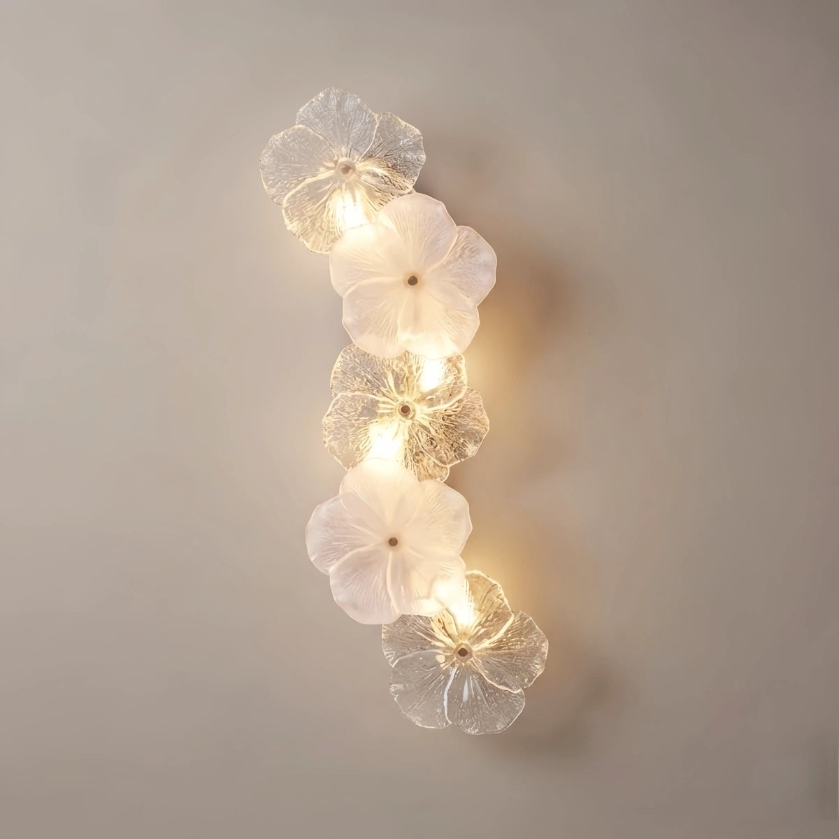 Wall Lamp -- Carbon Steel & Glass White for Bedroom Living Room