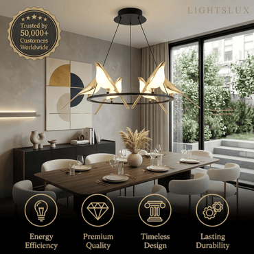 Vivara Nordic Magpie Bird Chandelier