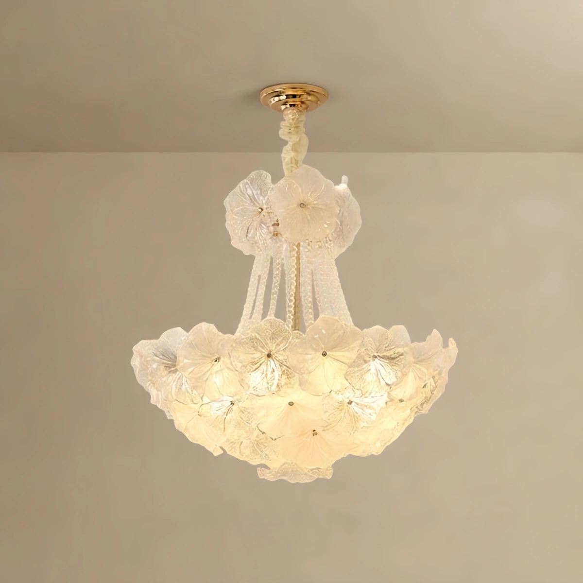 Excelis Elegant Crystal Chandelier -- Iron & Glass for Dining Room
