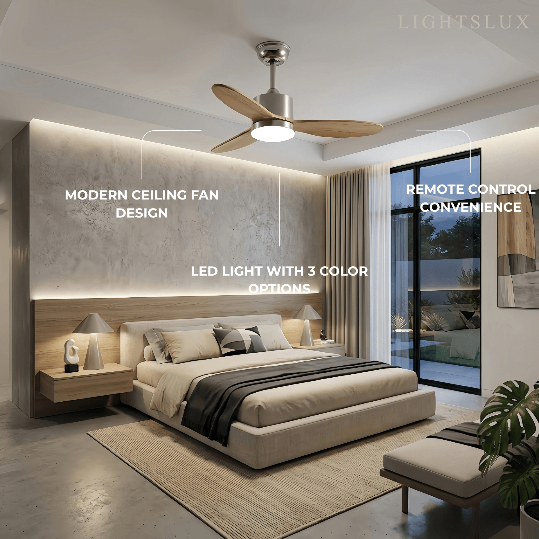 Vivara Minimalist Ceiling Fan Light