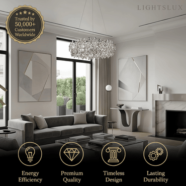 Excelis Luxury Crystal Flower Chandelier