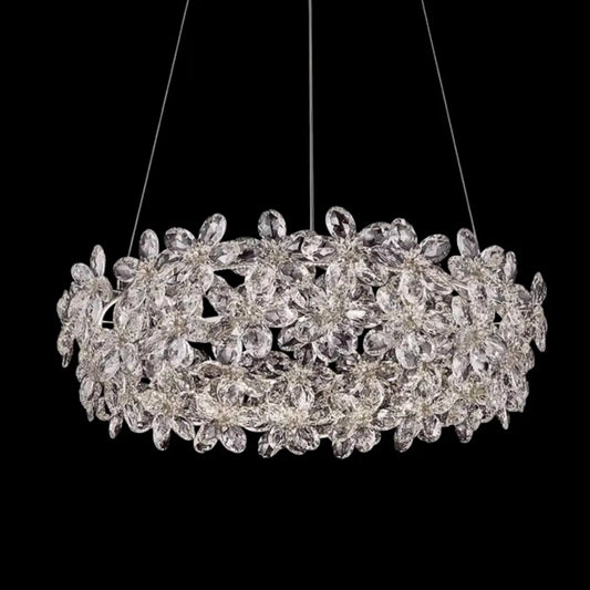 Excelis Luxury Crystal Flower Chandelier