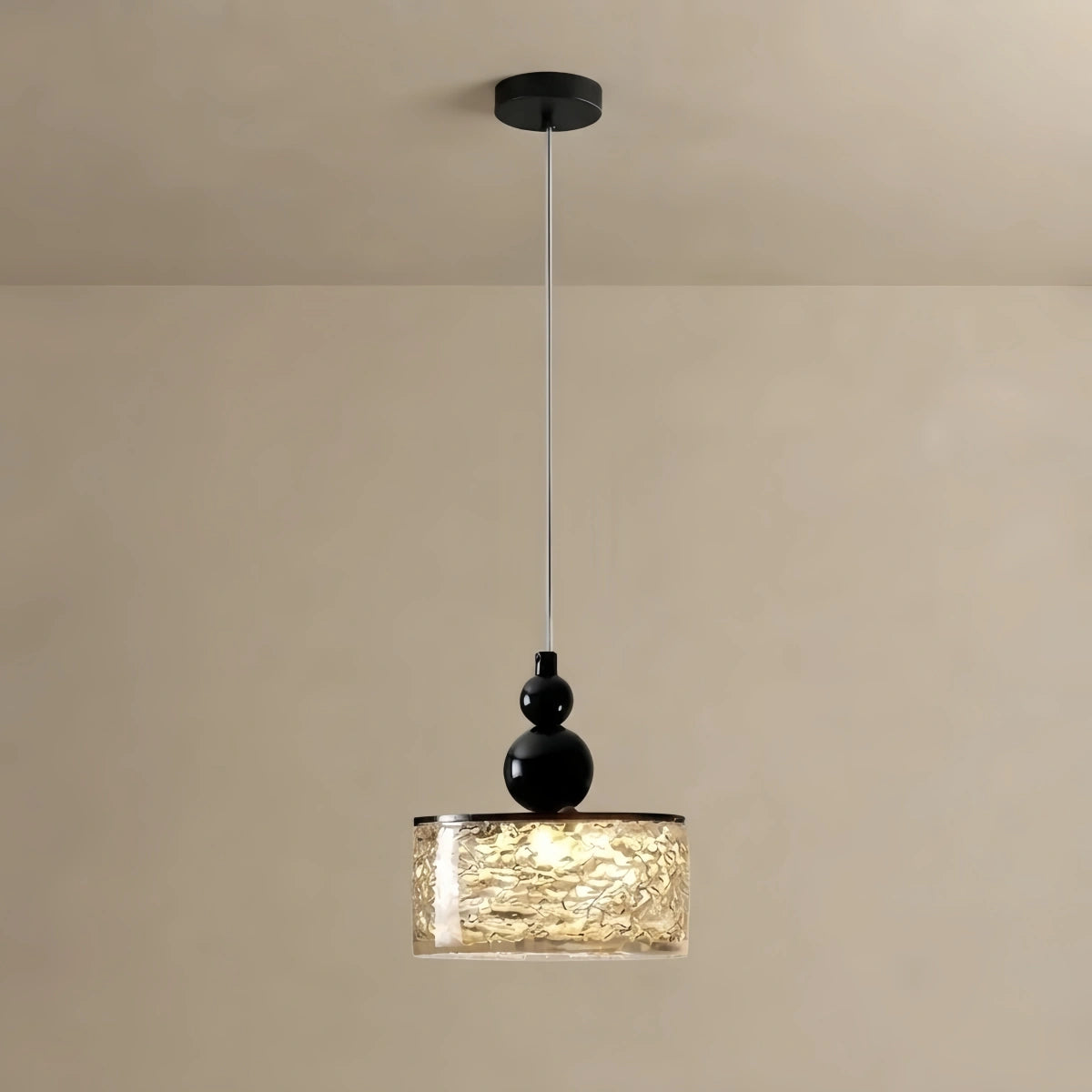 Lunara Modern Resin Pendant Light -- Cylinder Shape for Bedroom/Dining Room