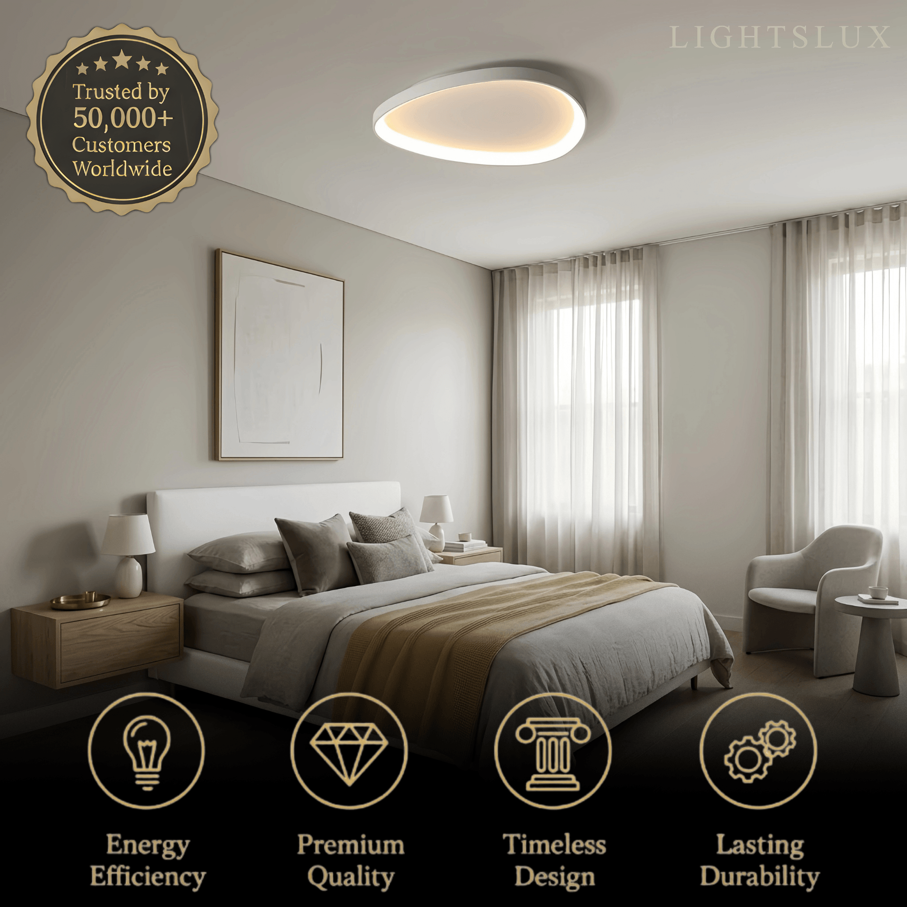Vivara Minimalist Low Profile Ceiling Light