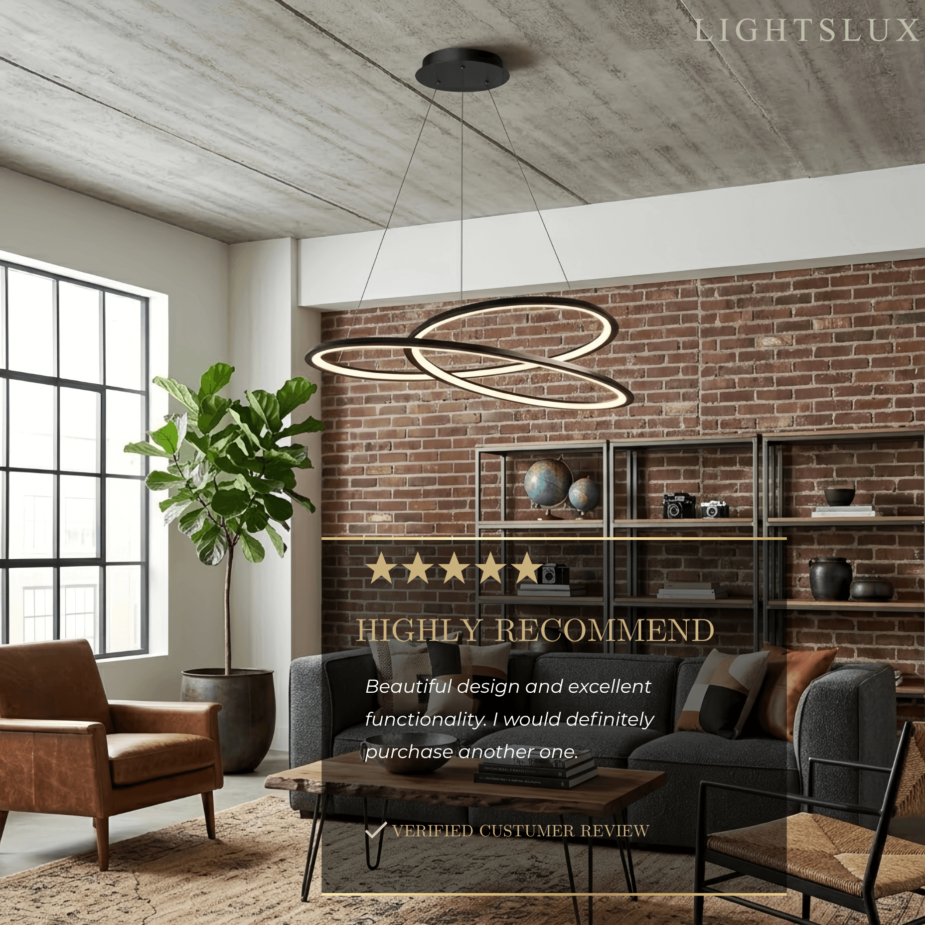 Arcato Nordic Swirl Chandelier