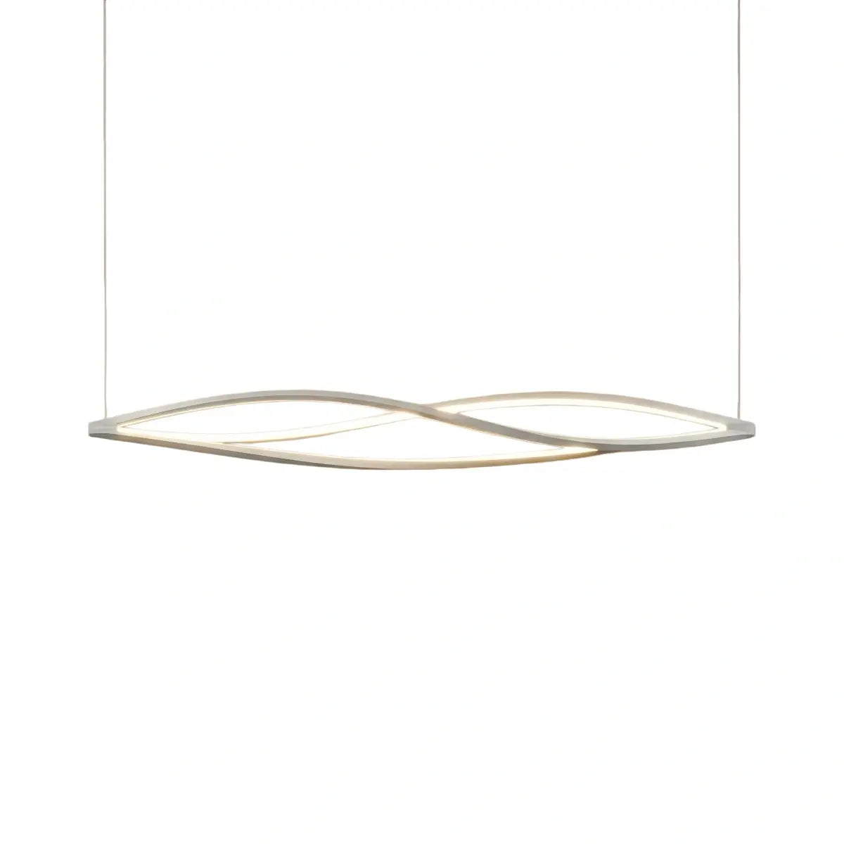 Arcato Art Deco Helix Pendant Light – Black/White Aluminum for Dining Room / Staircase